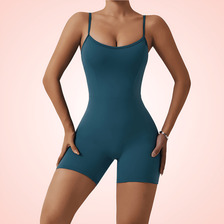 Seamless Workout Shapewear Bodysuit with Adjustable Shoulder Straps