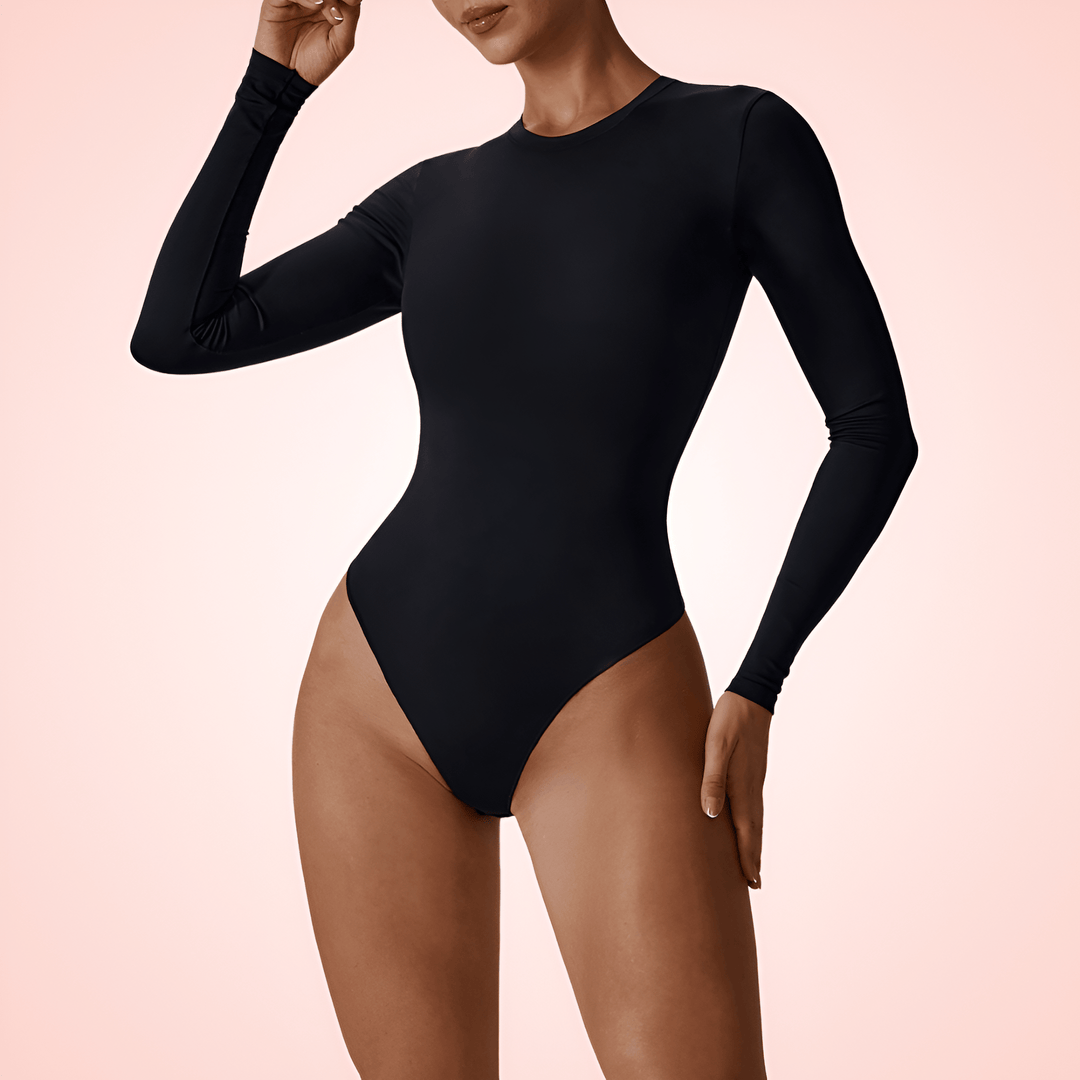 Women Long Sleeve Thong Shapewear Bodysuit
