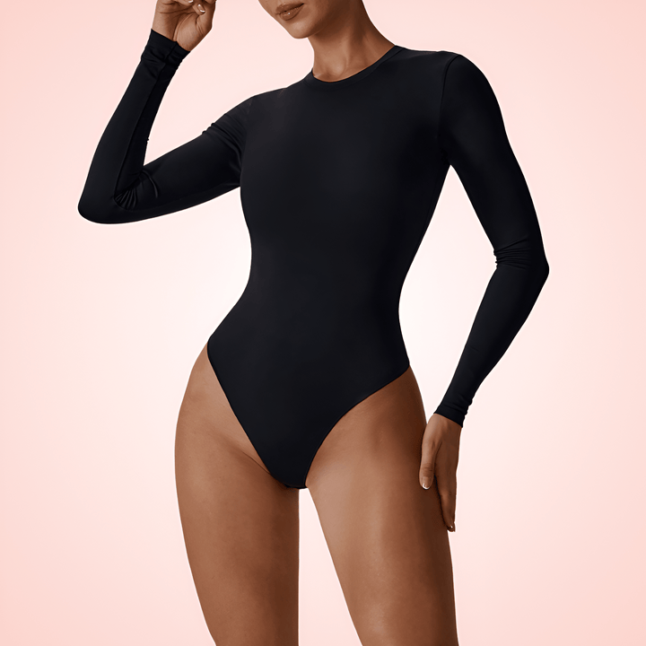 Women Long Sleeve Thong Shapewear Bodysuit