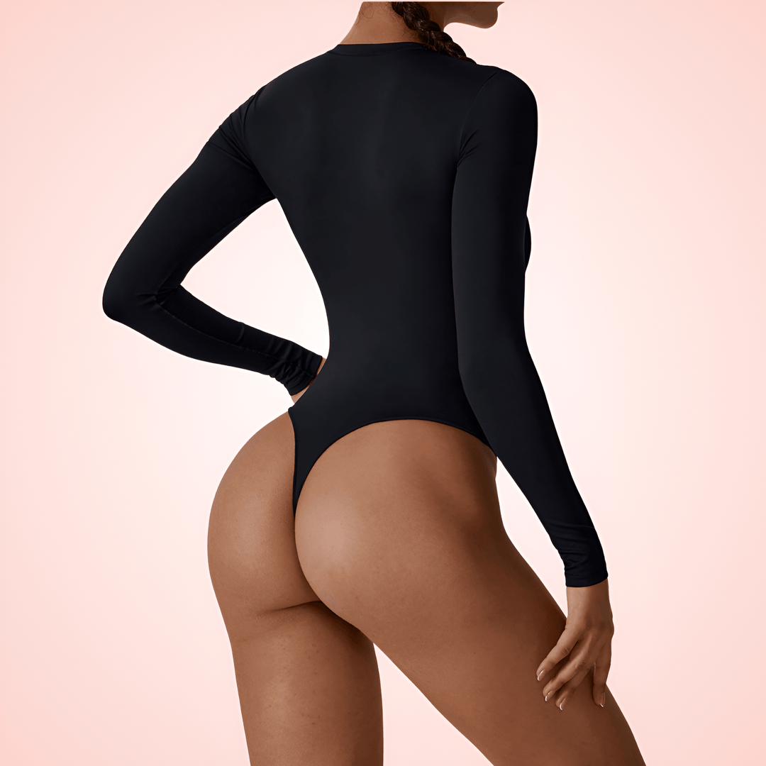 Women Long Sleeve Thong Shapewear Bodysuit