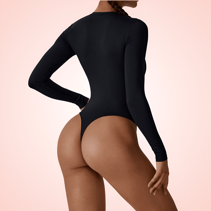 Women Long Sleeve Thong Shapewear Bodysuit