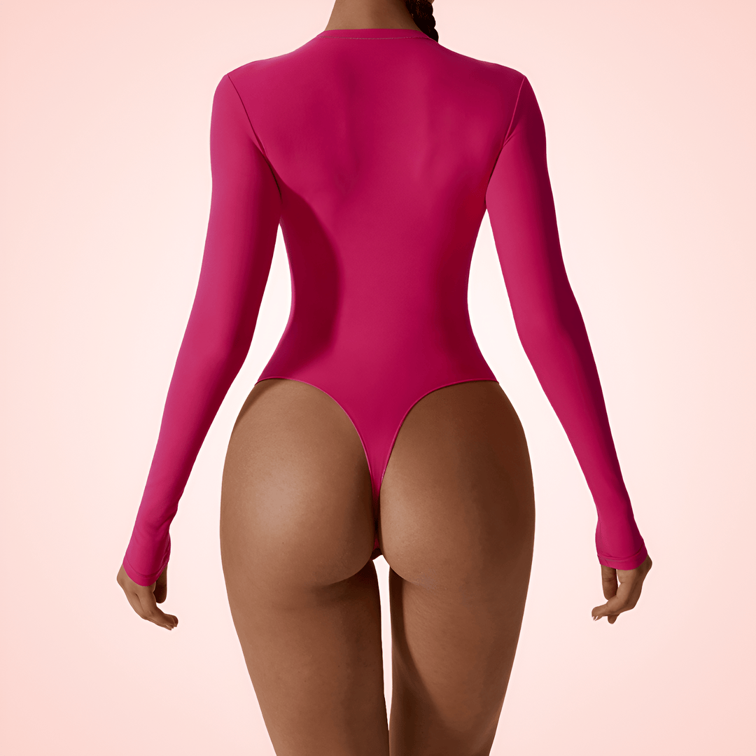 Women Long Sleeve Thong Shapewear Bodysuit