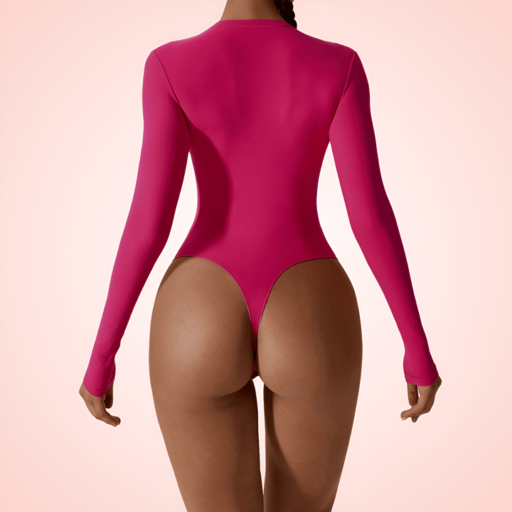 Women Long Sleeve Thong Shapewear Bodysuit