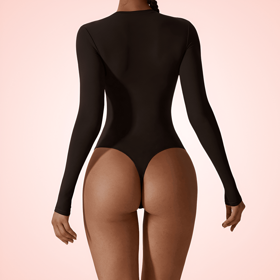 Women Long Sleeve Thong Shapewear Bodysuit