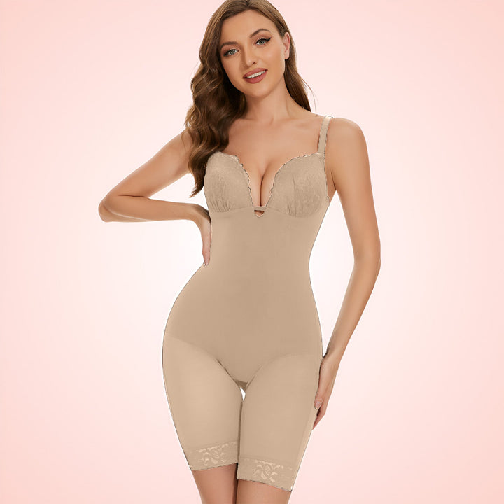 Women Compression Bodysuit Shapewear with Built In Bra