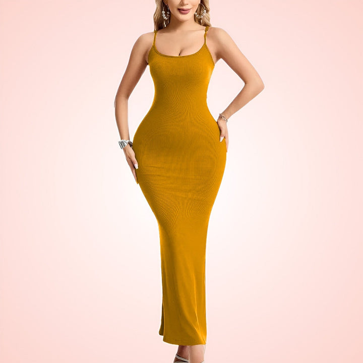 Sleeveless Maxi Dress with Built In Shapewear