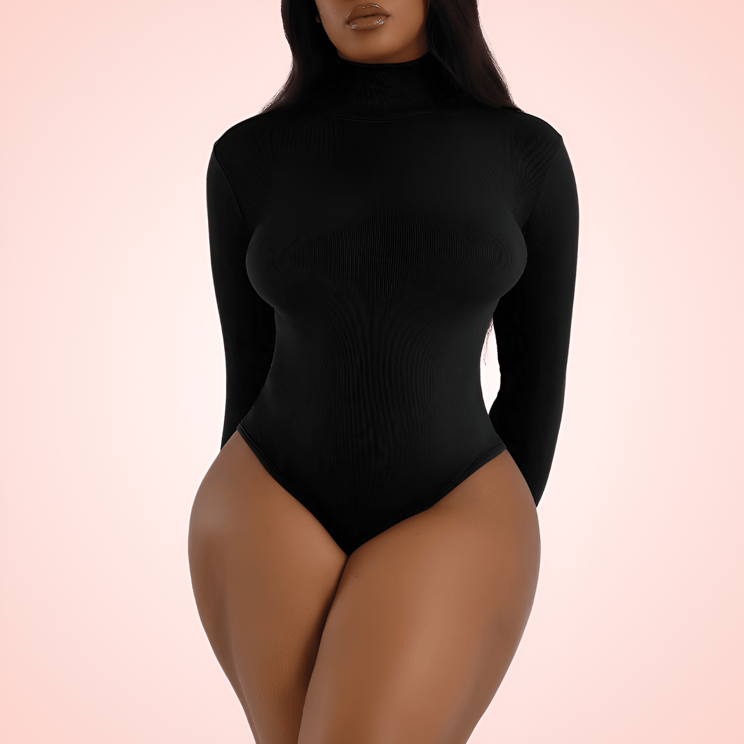 Women Long Sleeve Turtleneck Bodysuit Shapewear