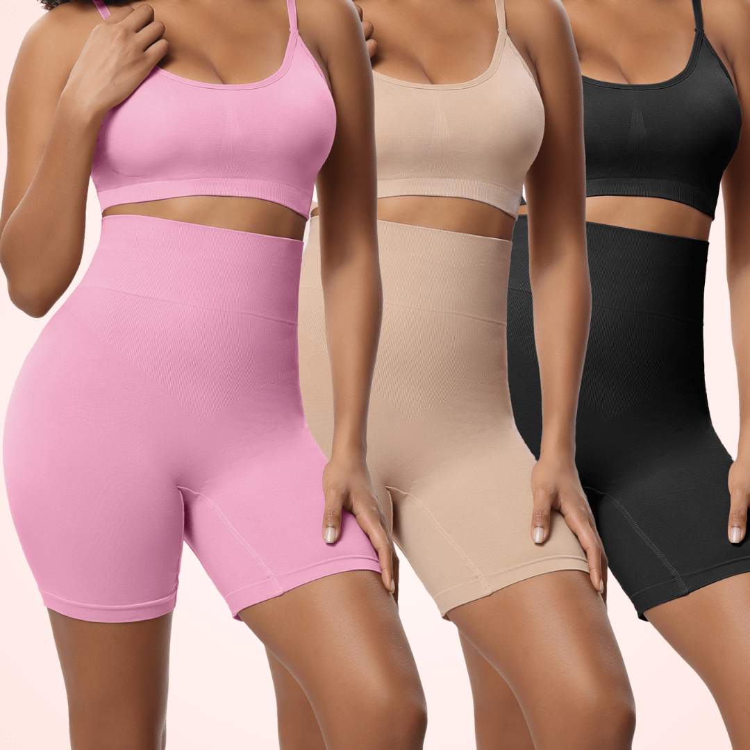 Women's High Waisted Trainer and Cincher Tummy Control Shapewear Shorts